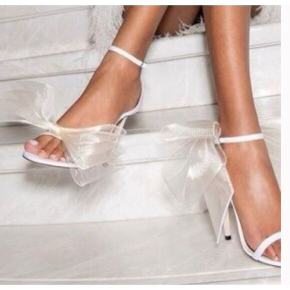 RAYE Bubbly Heel in Ivory White Size 8 / Néw No Box - Picture 3 of 12